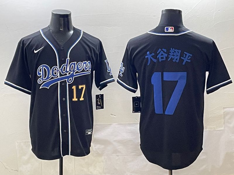 Men 2025 Los Angeles Dodgers #17 Ohtani Black Three generations Fashion Nike MLB Jersey style 8